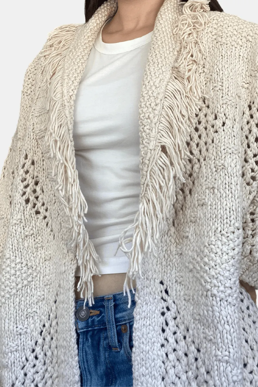 Autumn Cashmere - Fringed Shawl Collar