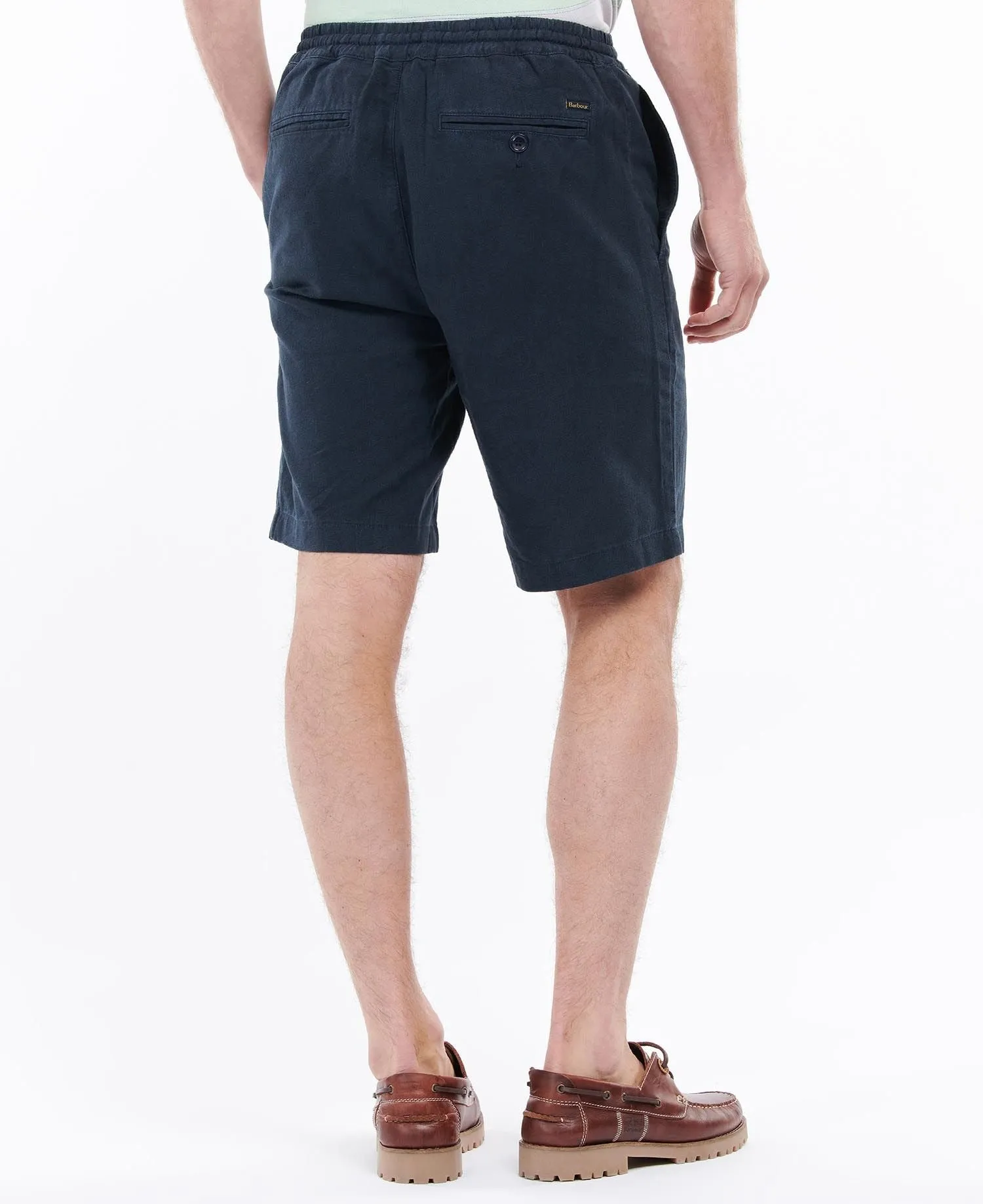 BARBOUR Linen Cotton Mix Shorts NAVY