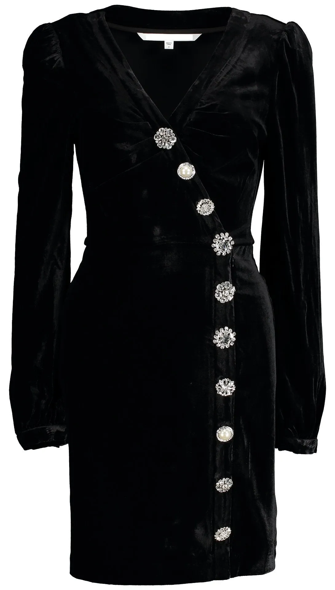 Black Velvet Asymmetrical Dress