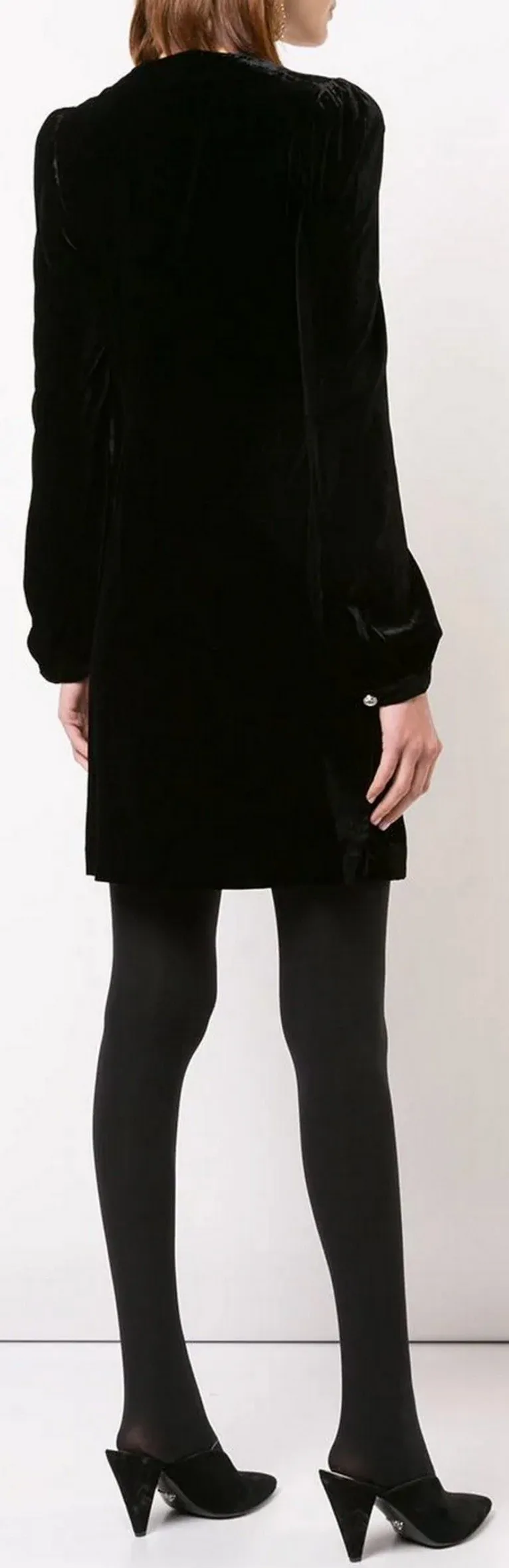 Black Velvet Asymmetrical Dress