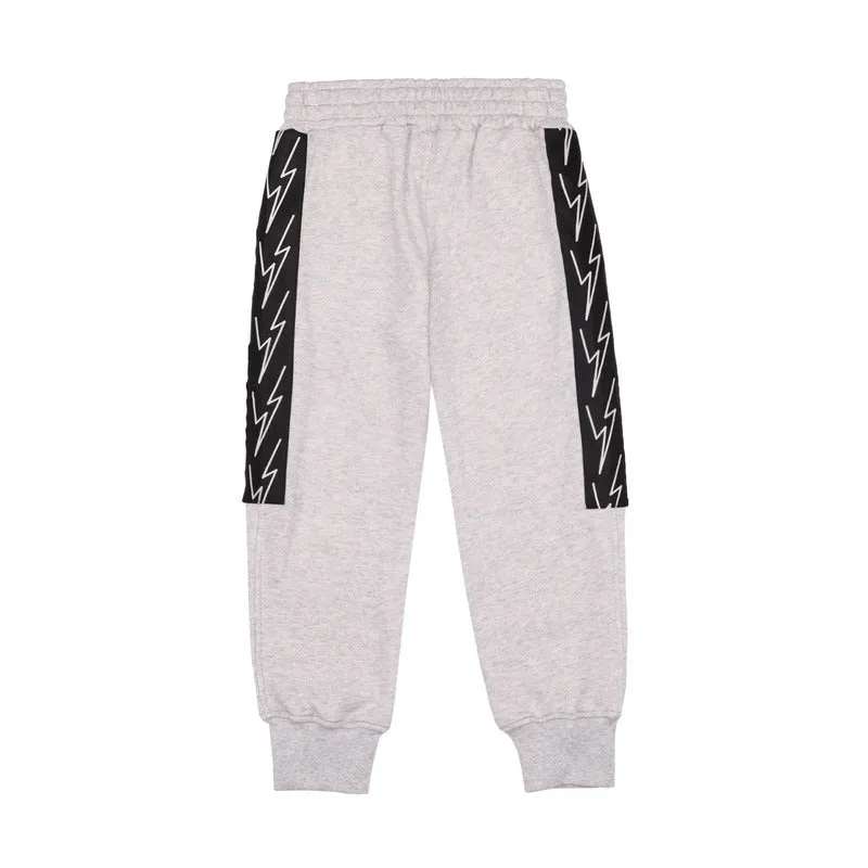 Boys Grey Thunderbolt Joggers