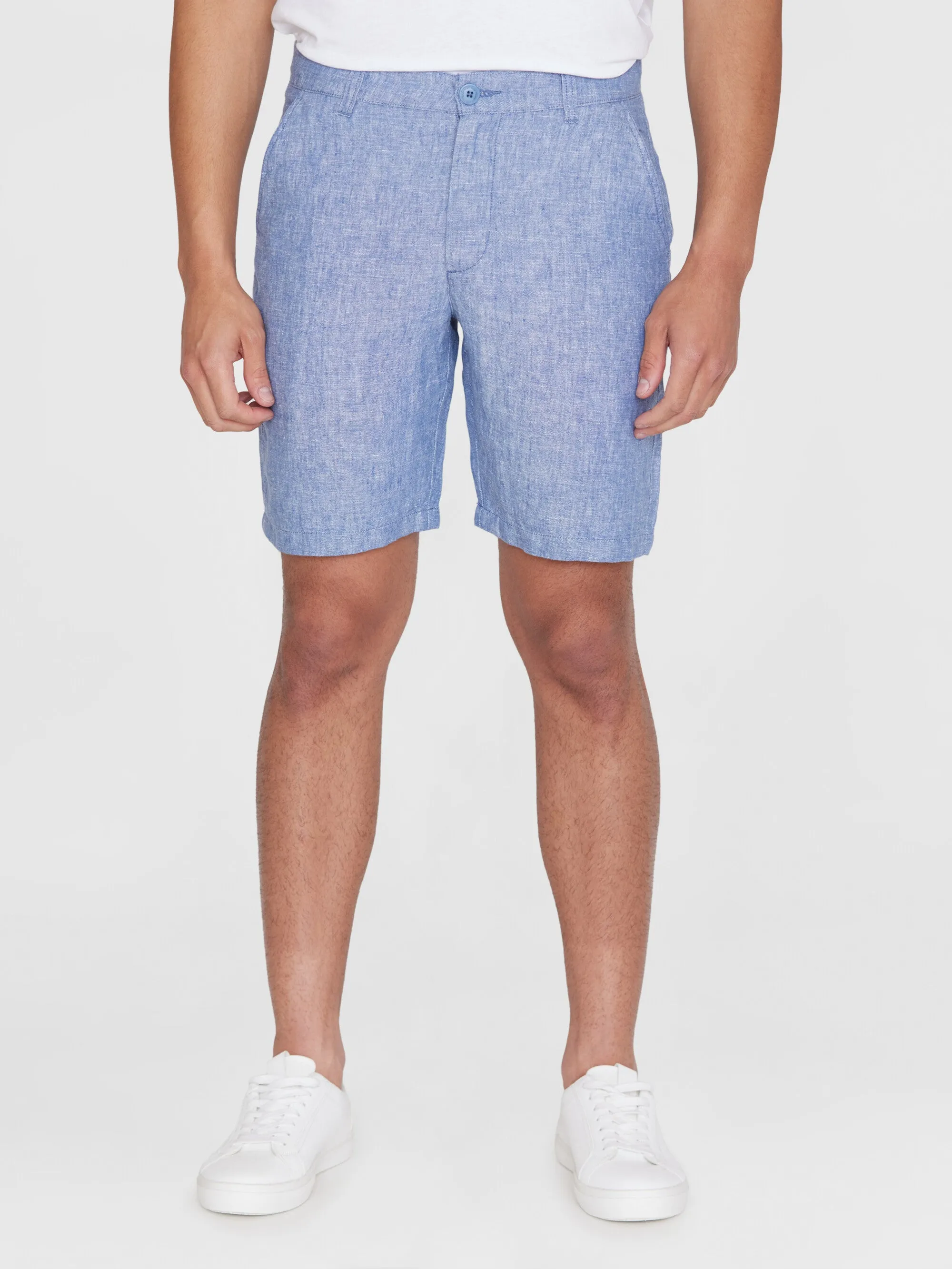 CHUCK regular linen shorts - GOTS/Vegan - Moonlight Blue