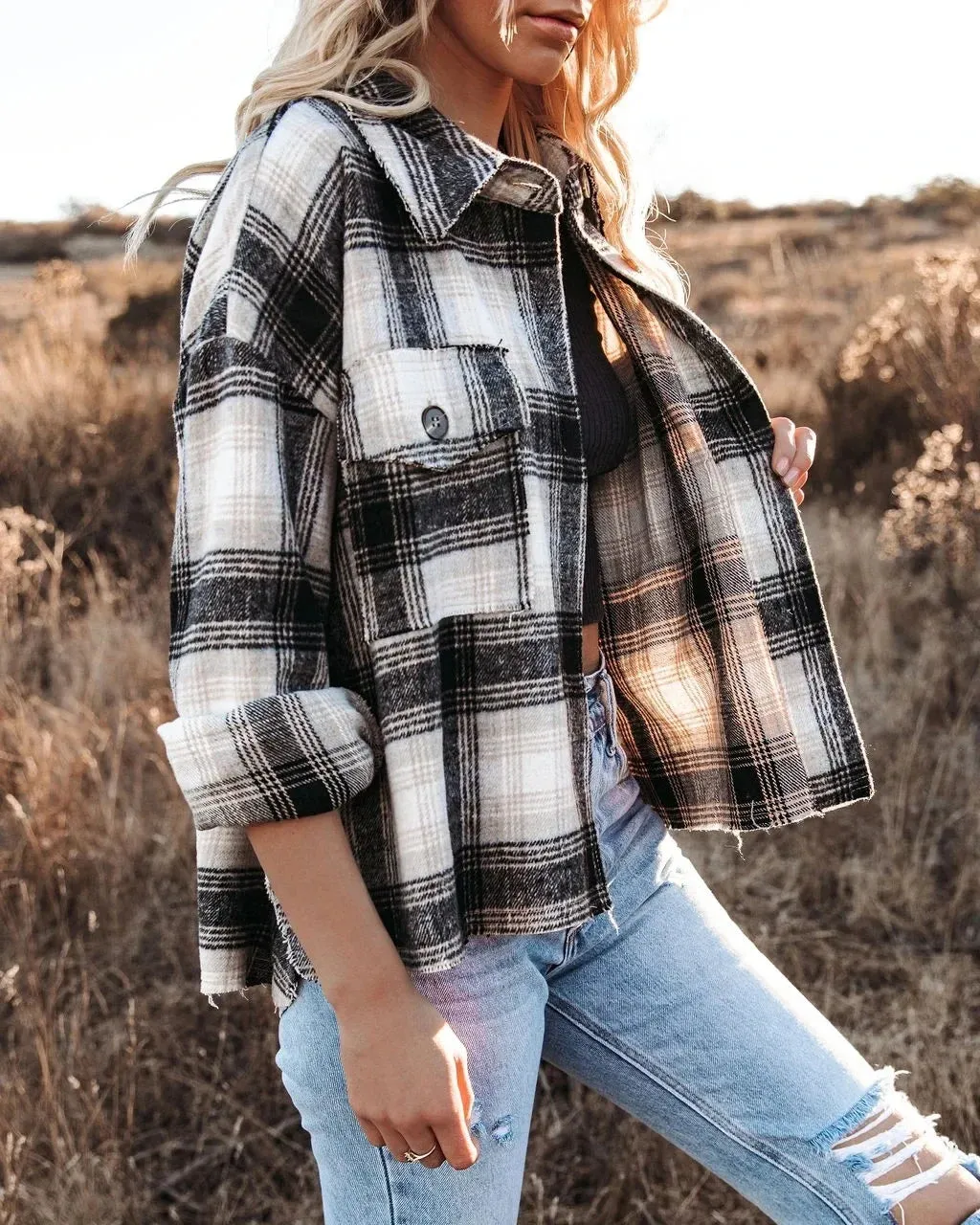 Classic Plaid Flannel Shacket for A True Country Look