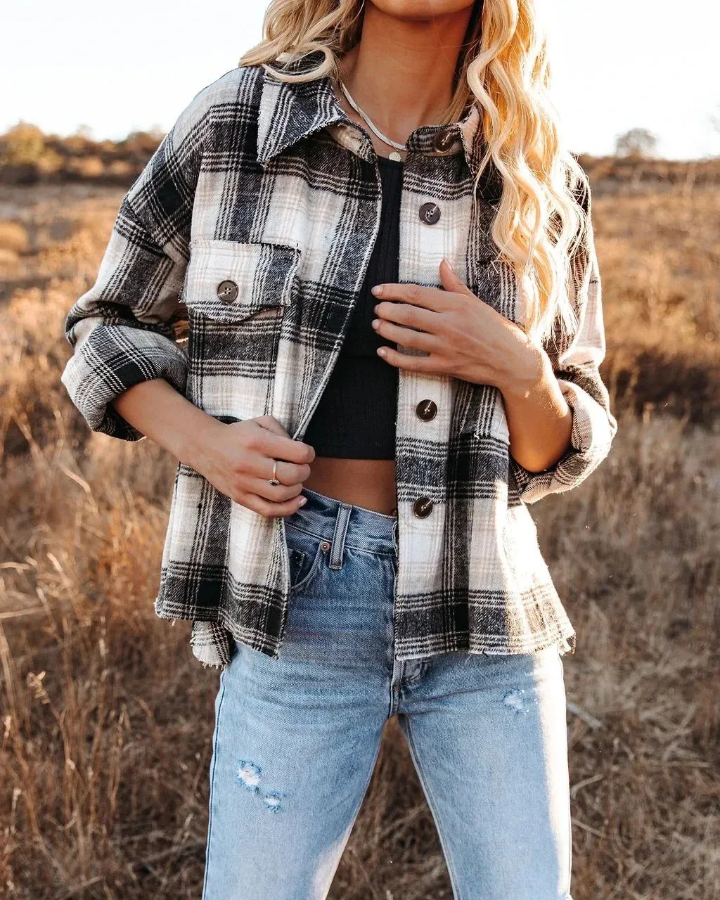 Classic Plaid Flannel Shacket for A True Country Look