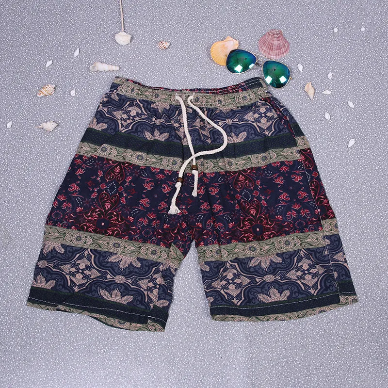 Cotton Linen Beach Shorts Linen Beach Shorts