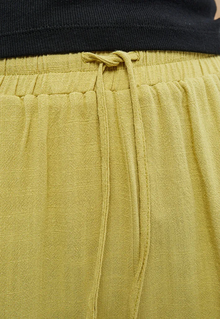 Dixie Midwaist Shorts - Pear Green