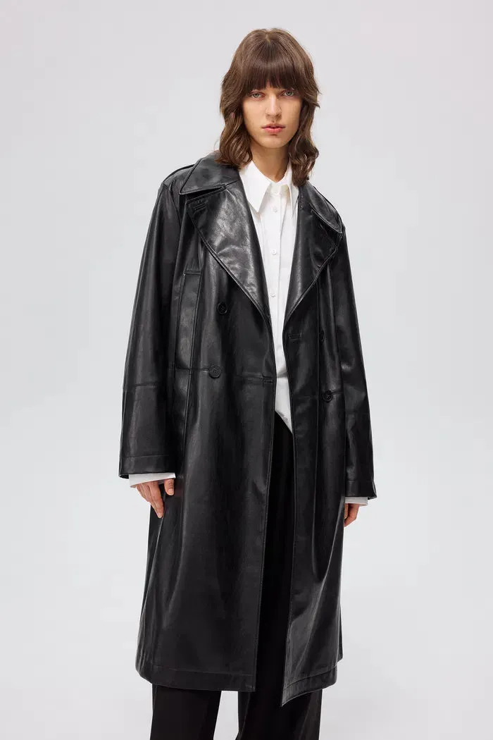 Excelsior Trench Coat in Vegan Leather