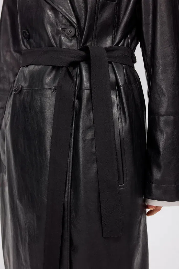 Excelsior Trench Coat in Vegan Leather