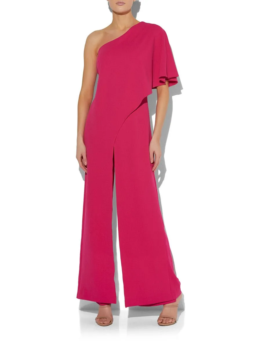 Harper Hot Pink One Shoulder Jumpsuit