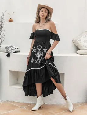 High-Low Off-Shoulder Dress