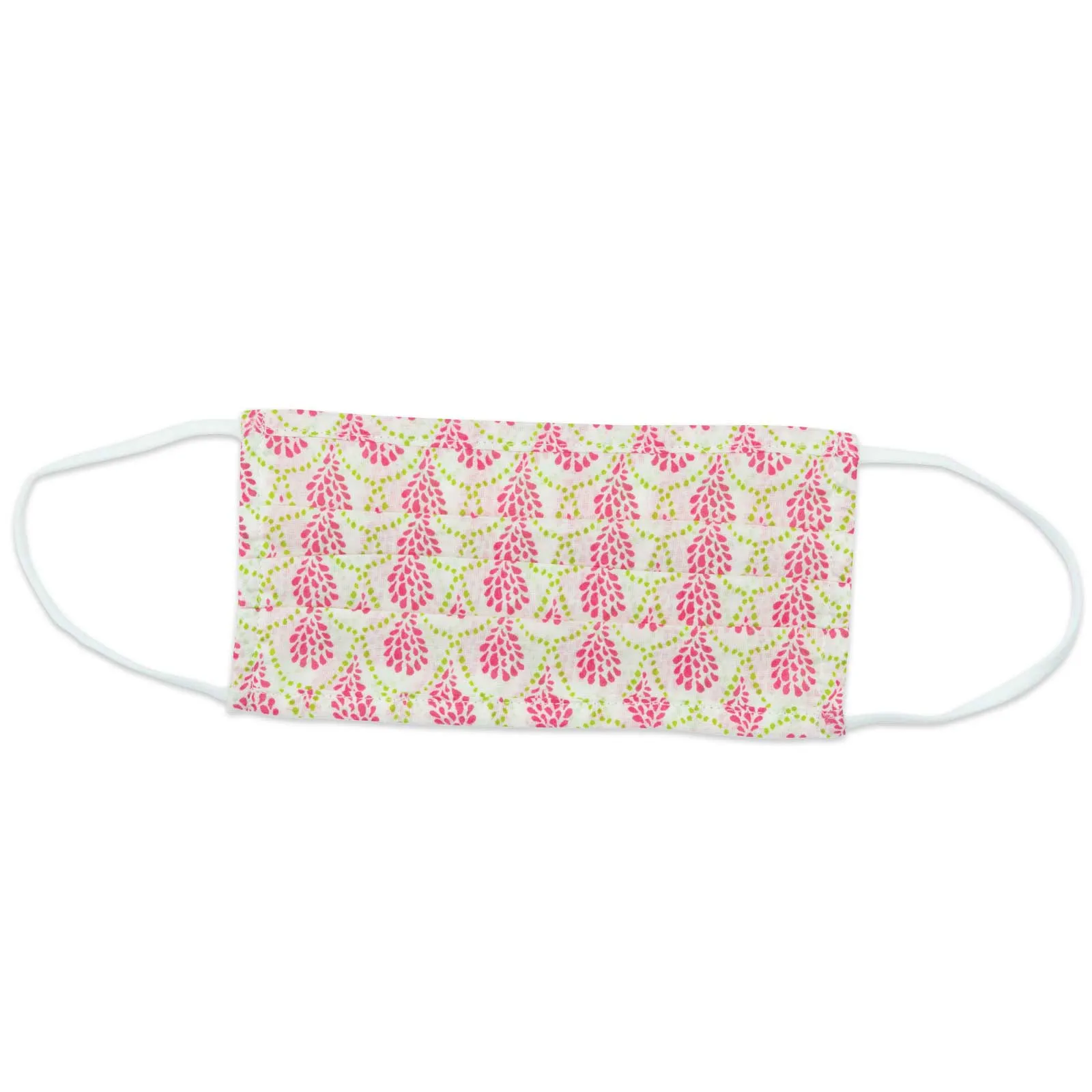 Ingrid Pleated Reusable Cotton Mask in Pink