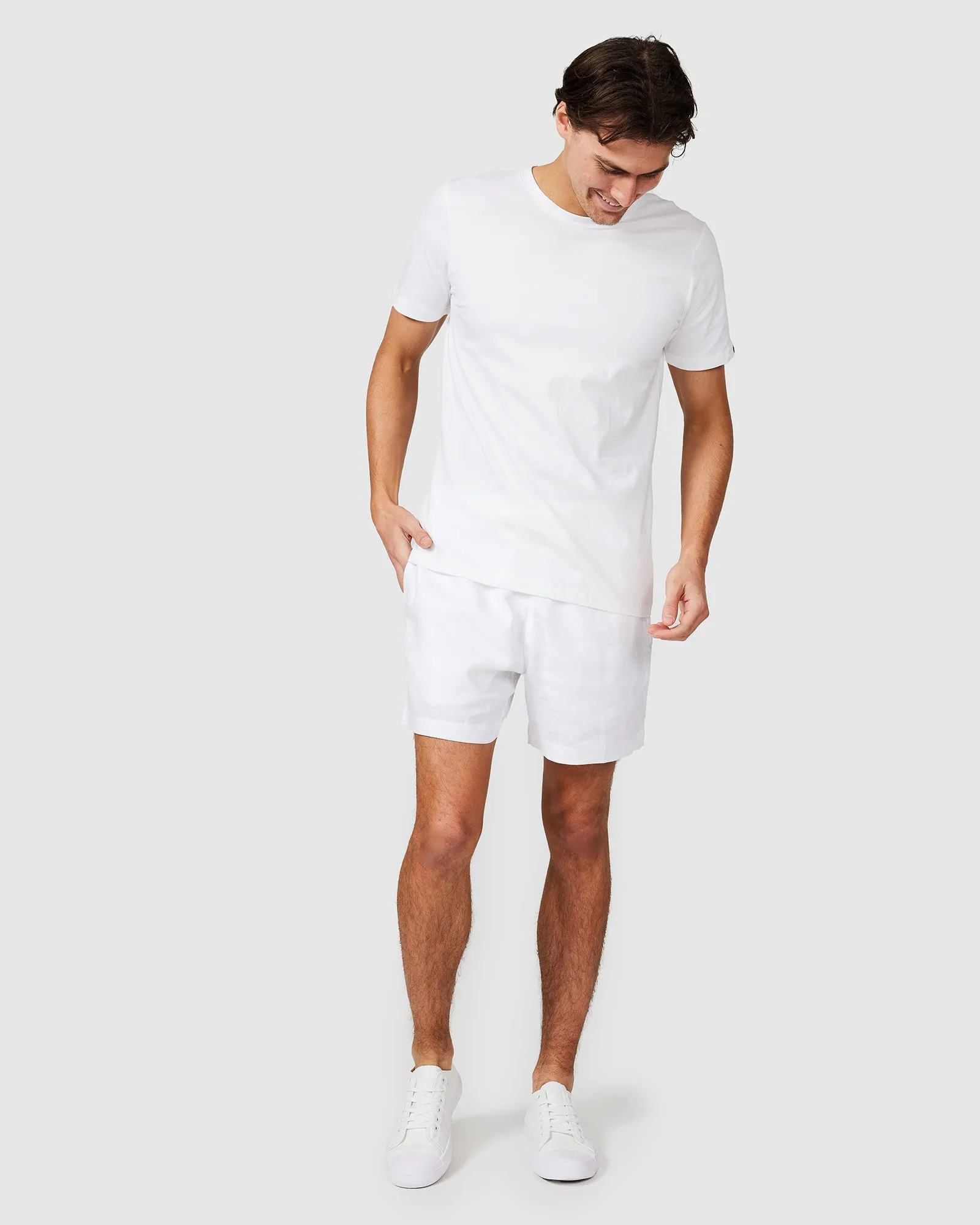 Linen Shorts White