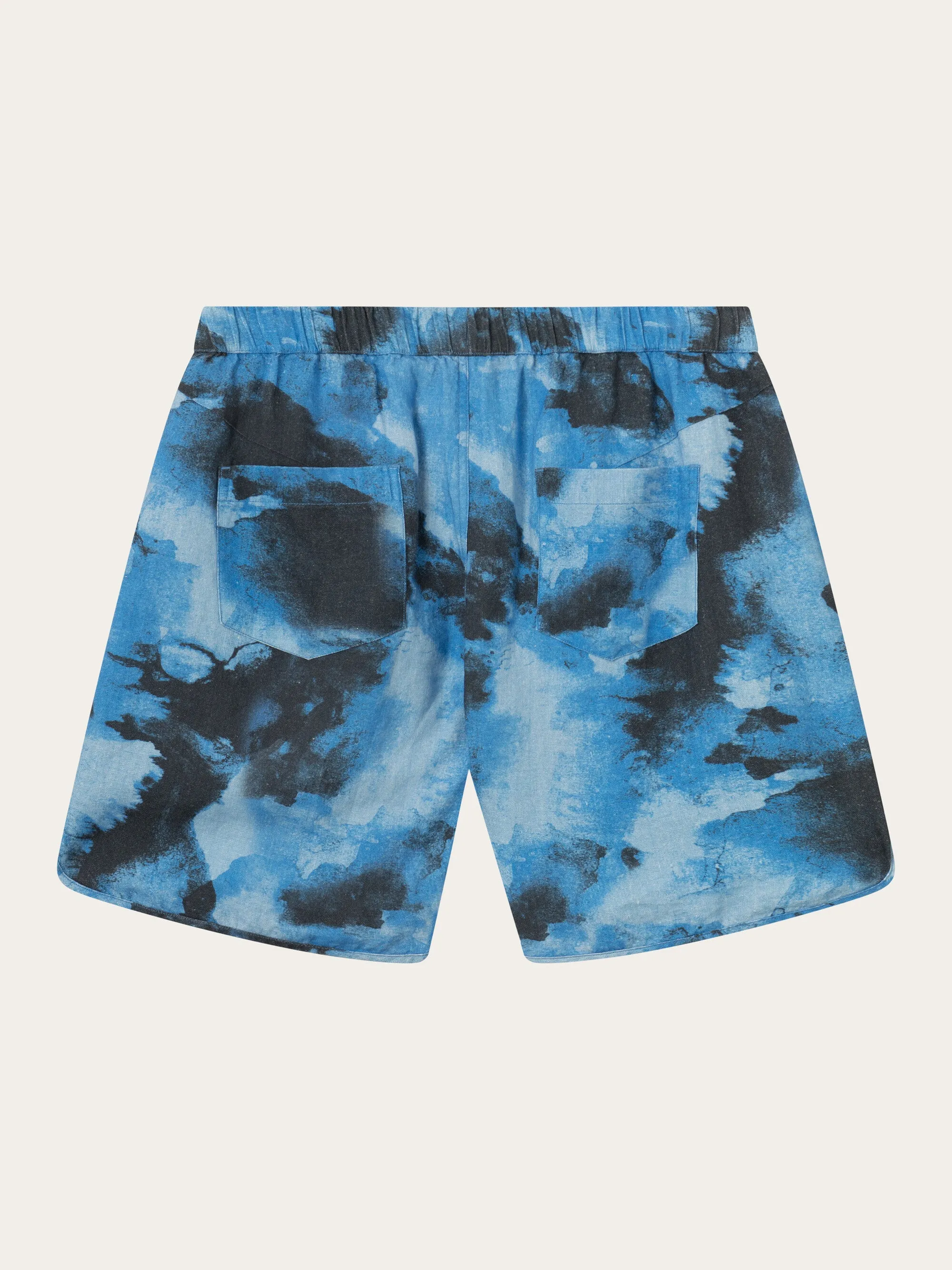 Loose linen AOP shorts - item color