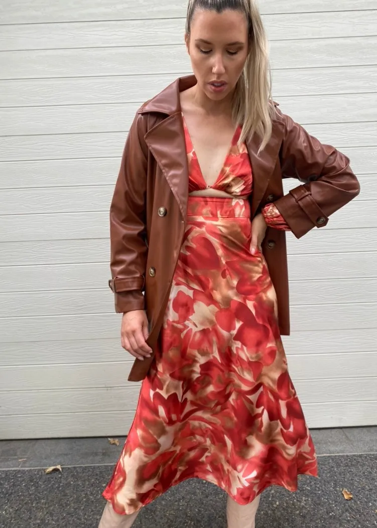 Mika vegan leather trench - Tan