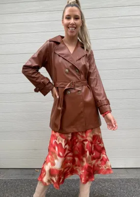 Mika vegan leather trench - Tan