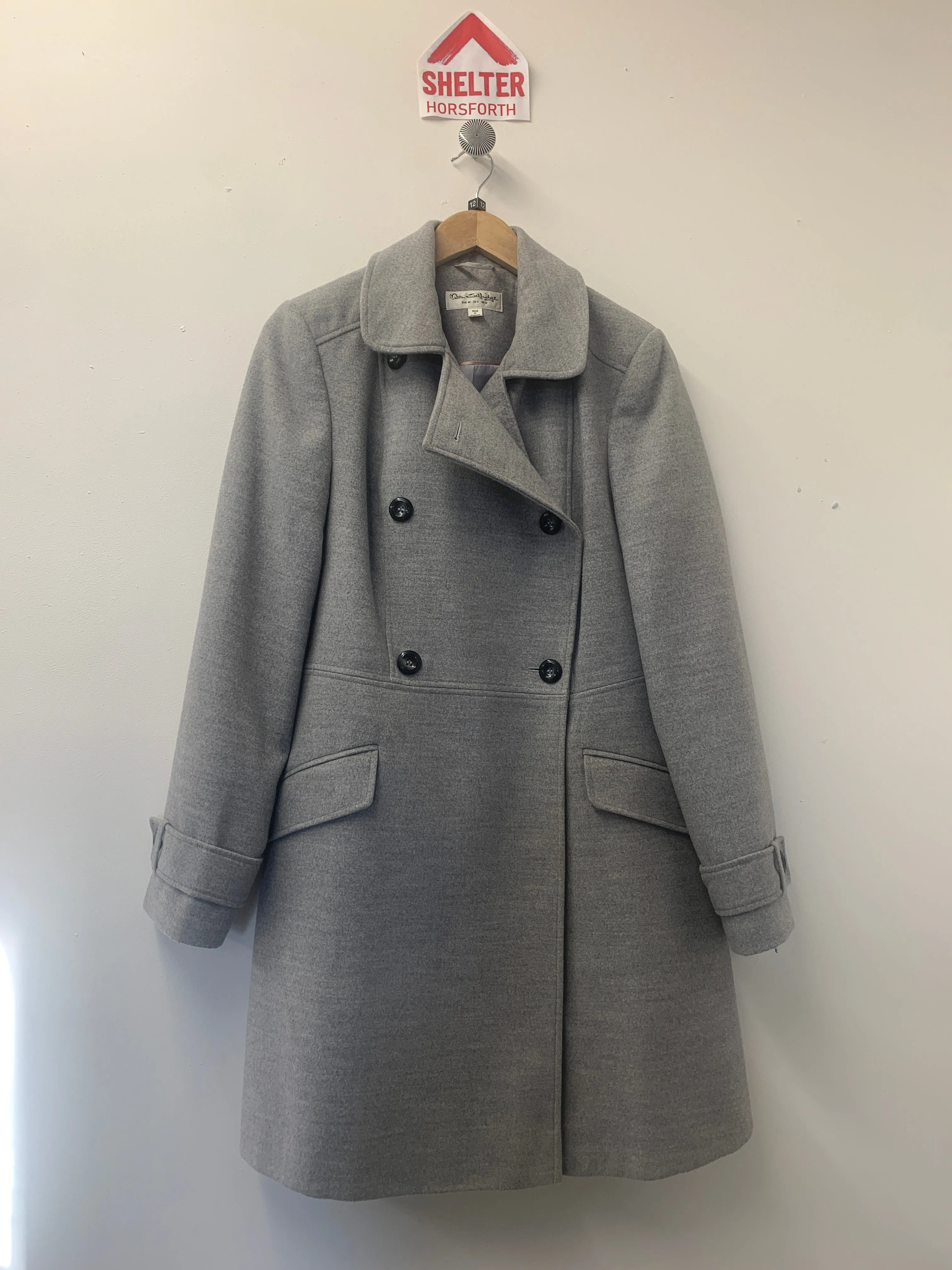 Miss Selfridge Grey Trench Coat Size 12