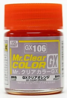 Mr. Hobby GX106 Mr. Clear Color GX Clear Orange Lacquer Paint 18ml