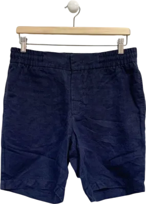 Orlebar Brown Navy Blue Linen Shorts W32