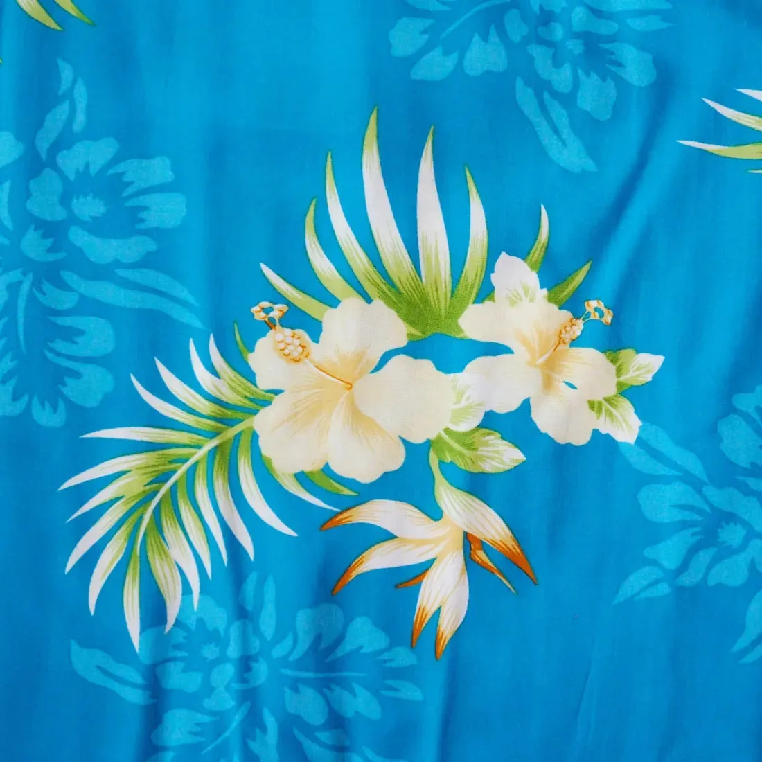 Passion Blue Hawaiian Rayon Fabric by the Yard