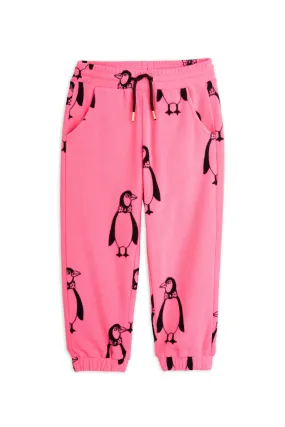 Penguin Fleece Joggers (Pink)