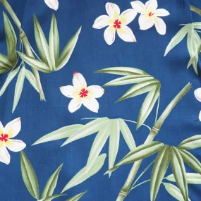 Pipiwai Indigo Hawaiian Rayon Fabric by the Yard