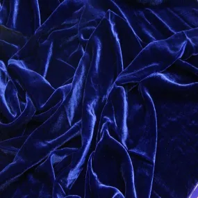 Royal Blue Silk Velvet Fabric