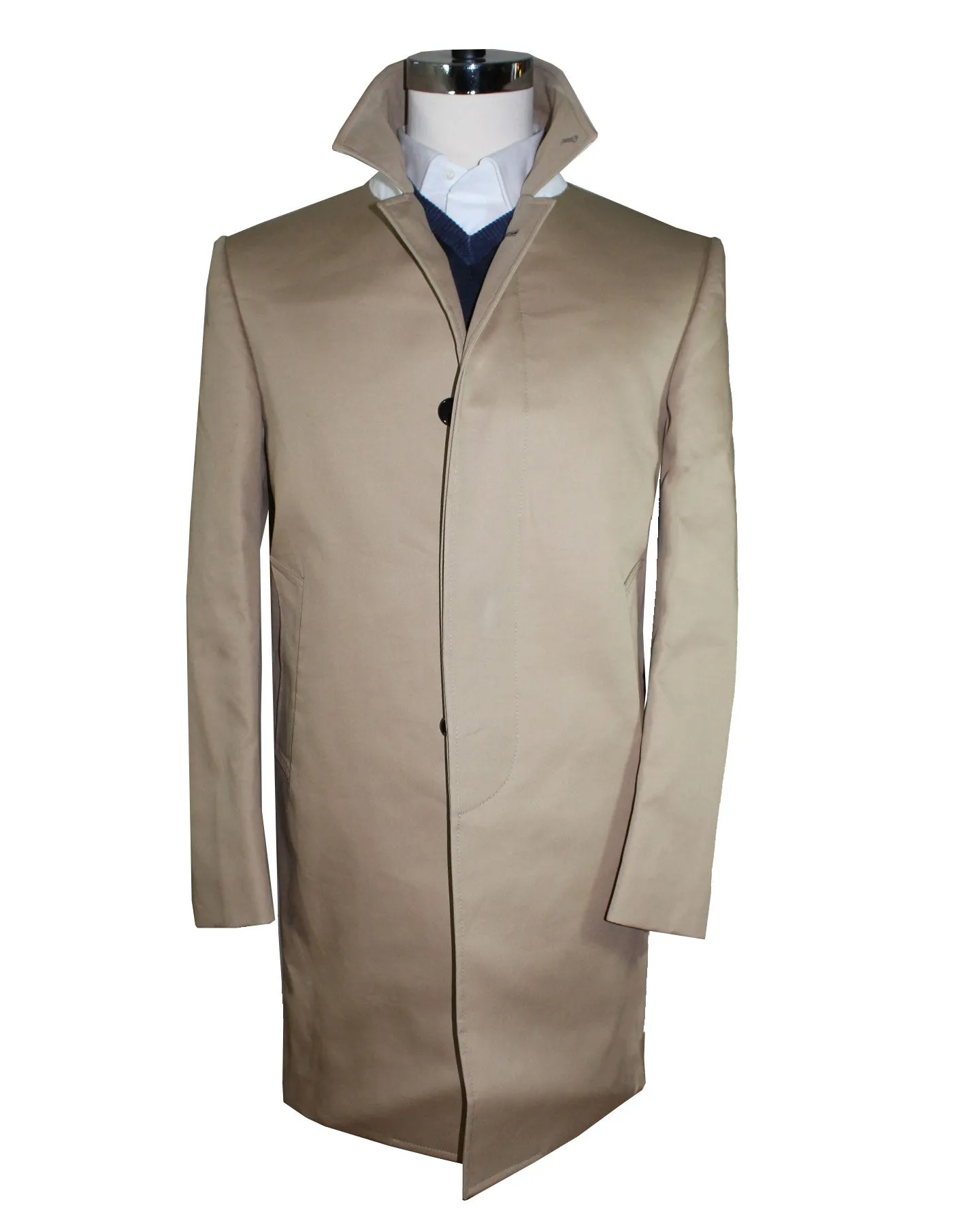 Thom Browne Overcoat Khaki MacKintosh Bal Collar Coat EU 50  - US 40 SALE